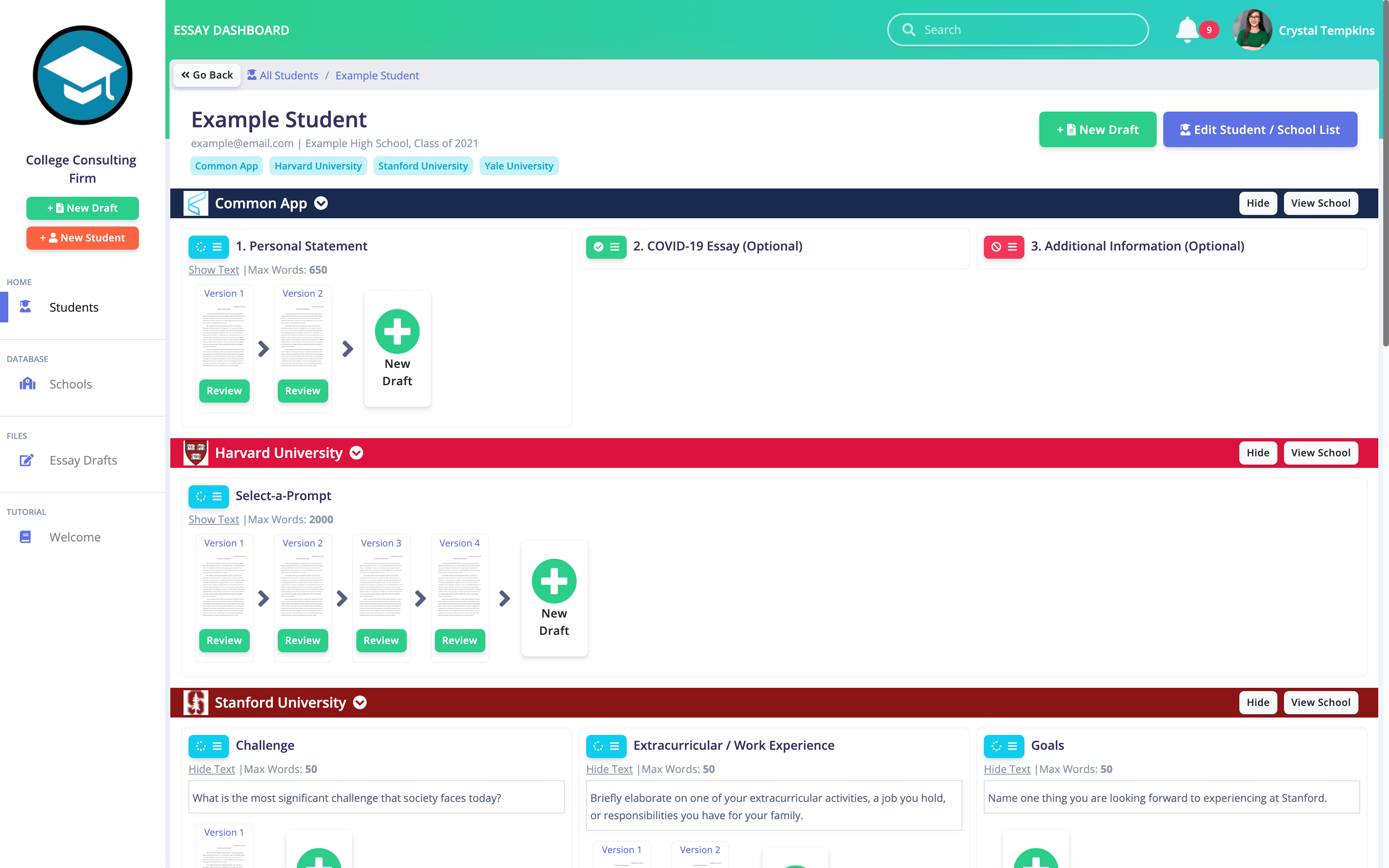 Dashboard Screenshot